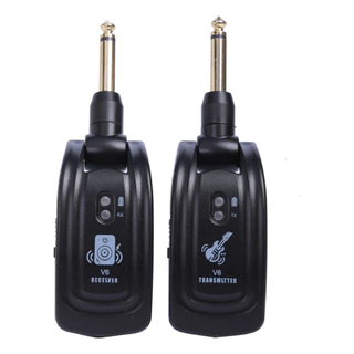 Transmissor Receptor V6 Sem Fio Para Guitarra Baixo Violão