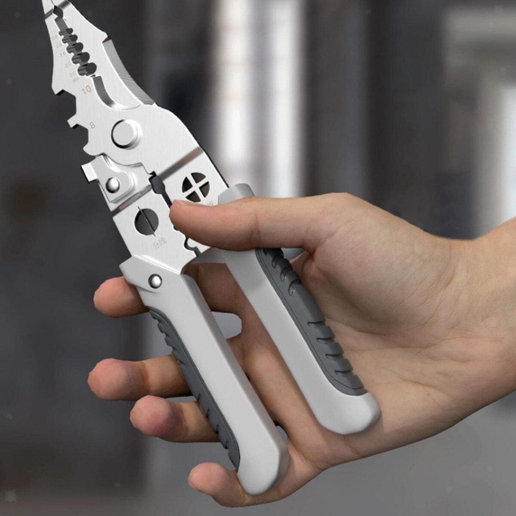 Multifuncional Wire Stripper Repair Tool, Stripper Crimper, Cortador de cabo Stripper, Alicates de crimpagem