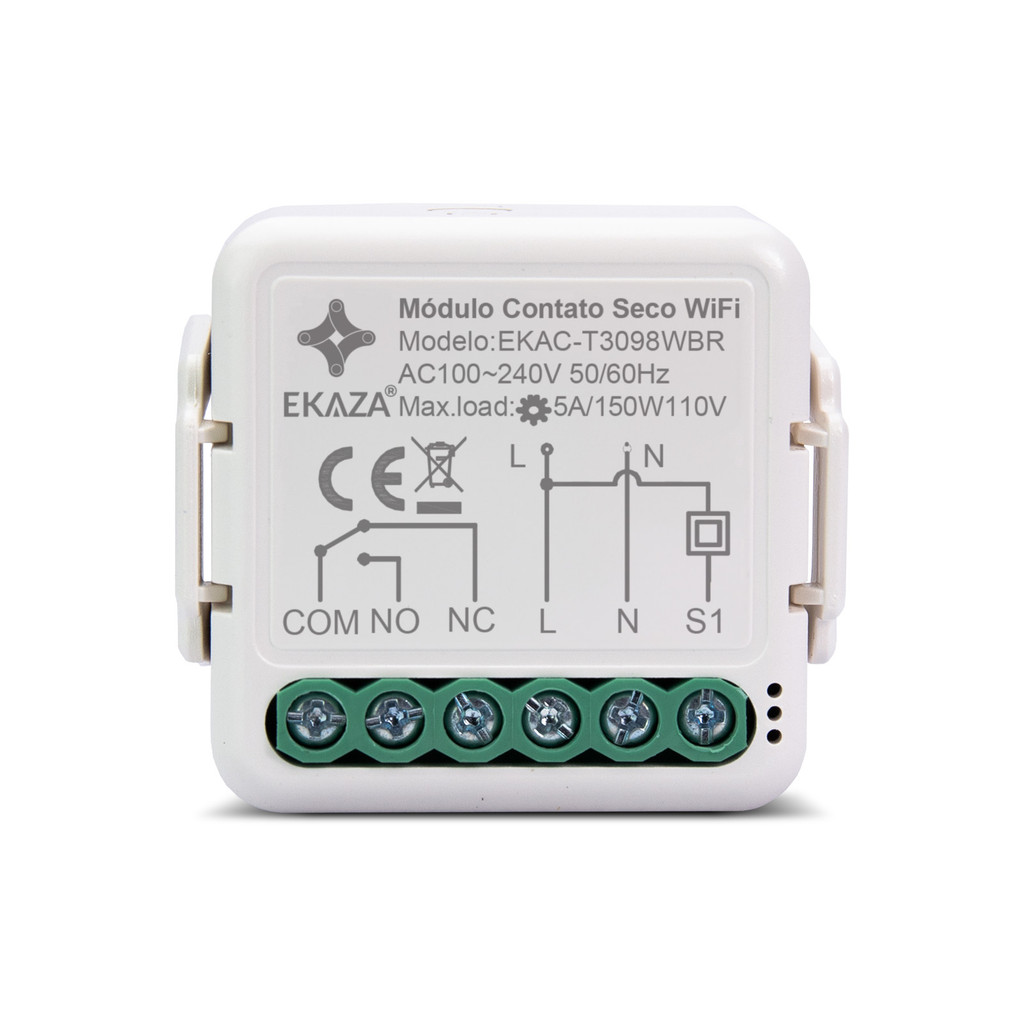 Mini Interruptor Inteligente Pulso Wifi Fechadura Portão Contato Seco ...