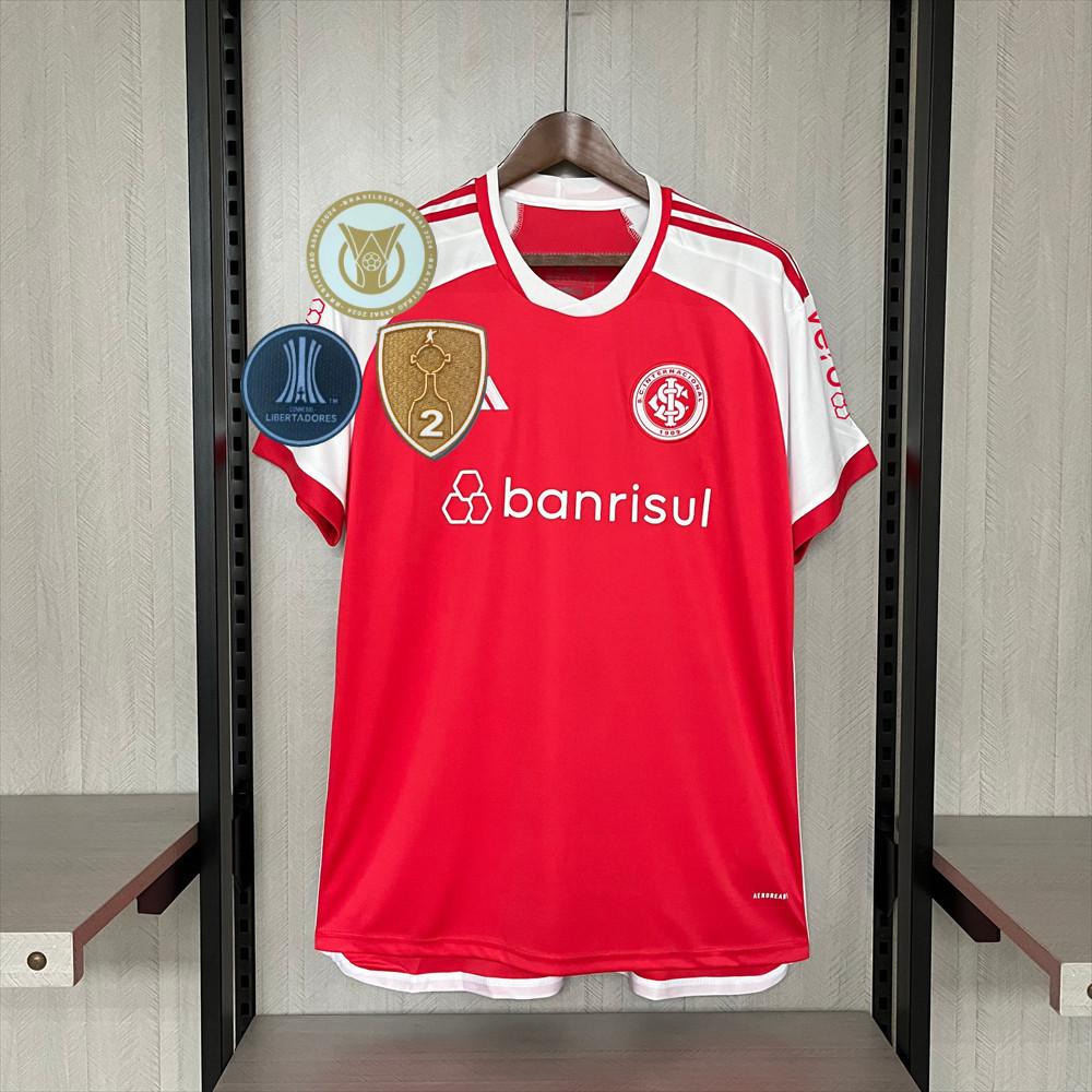 24/25 (II) Alta Qualidade Internacional Vermelho Camisa De Futebol Manga Curta I