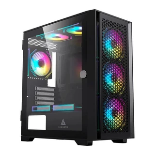 Gabinete Gamer Acegeek Iliad Mini, Mid-Tower, Lateral de Vidro, Preto, AG-ILIAD-MINI-BK em Oferta na Shopee
