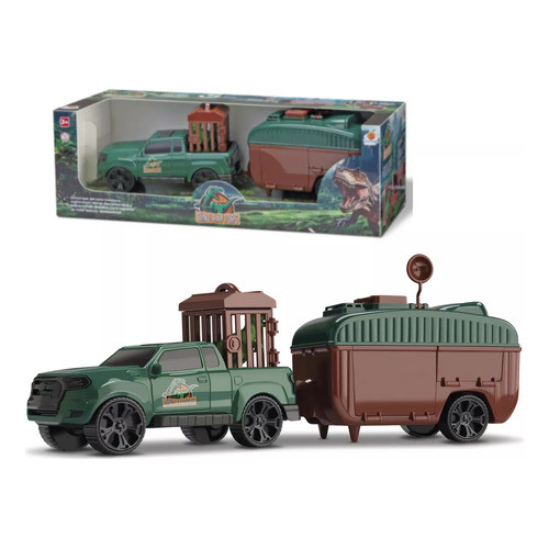 Brinquedo Dino Raptors Trailer 2 Dinos Na Jaula Orange Toys | Shopee Brasil