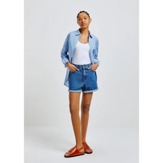 Shorts Jeans Feminino Cintura Alta Hering