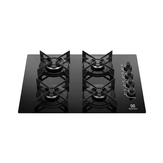 Cooktop 4 Bocas a Gás Electrolux Mesa de Vidro Efficient Grade de Aço Fosco (KE4GR) em Oferta na Shopee