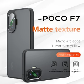 F7 Fosco À Prova De Choque Caso De Telefone Para POCO F7 Claro Duro Acrílico PC + TPU Pára-Choques Capa Escudo Redmi Tur