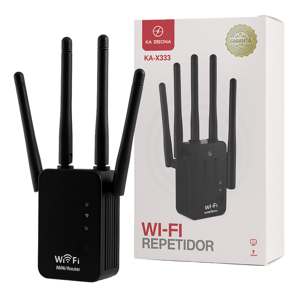 Repetidor Wi-fi 4 Antenas Ka-x333 Wireless Bivolt Kapbom | Shopee Brasil