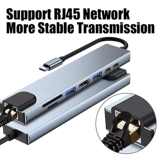 Estação de Ancoragem 8 Em 1 USB C Hub 4K PD HDMI 4K 100W Energia