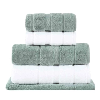 Jogo de Toalhas de Banho com 05 Peças Vision Dual Air Branca e Verde - Buddemeyer em Oferta na Shopee