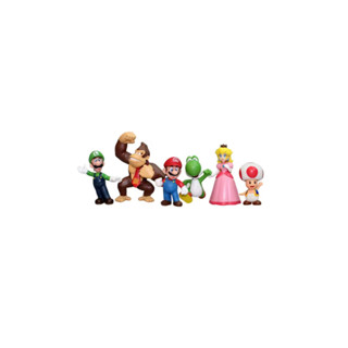 Kit 6 Bonecos Super Mario Bolo Mesa Presente Festa Lembrança em Oferta na Shopee