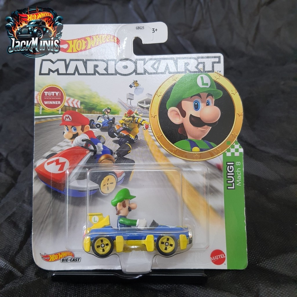 NEW!! - Hot Wheels - Mario Kart - Toad - Mach 8 - 2022 release 887961908459