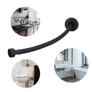  Engate Flexível Trançado Preto Fosco 40 cm Aço Inox Crie Construa
