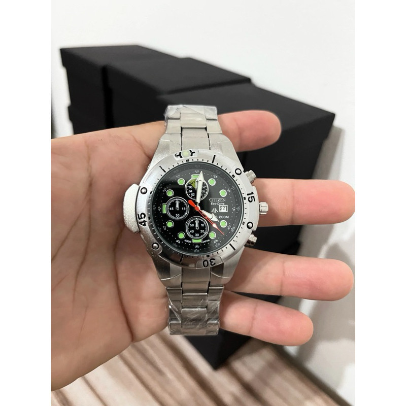 RELÓGIO MASCULINO AQUALAND PRO-MASTER ECO-DRIVE BJ2040 6 PONTEIROS