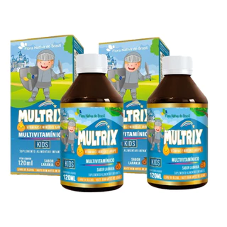 Kit 2x MULTRIX Xarope Infantil com Vitaminas de A a Z 2x120ml Laranja Flora Nativa