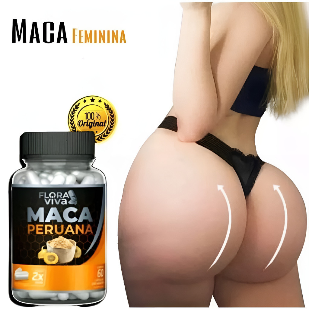 Cresce Bumbum | Cresce perna | Aumenta Glúteos | MACA FEMININA Pote | 500Mg