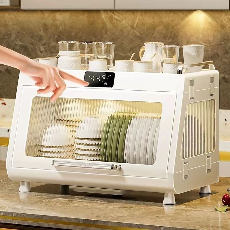 [Boas Coisas] Armário familiar automático integrado de secagem rápida Rack de armazenamento de pratos utensílios de cozinha Rack de desinfecção ultravioleta
