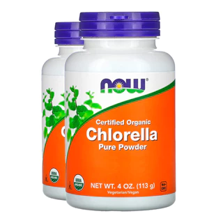 Kit 2x Chlorella em Pó Now Foods Produto Orgânico 113g Importado/Made in Usa