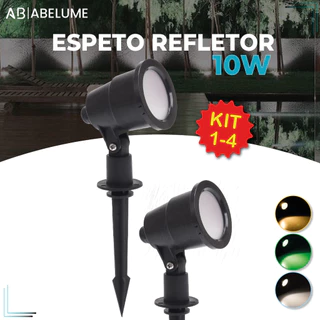 Luminária Espeto Jardim LED 10W | Luz de Gramado | À Prova D'àgua | Luz Branco Frio 6500K (Branco) | Branco Quente 3500K (Amarela) | Verde