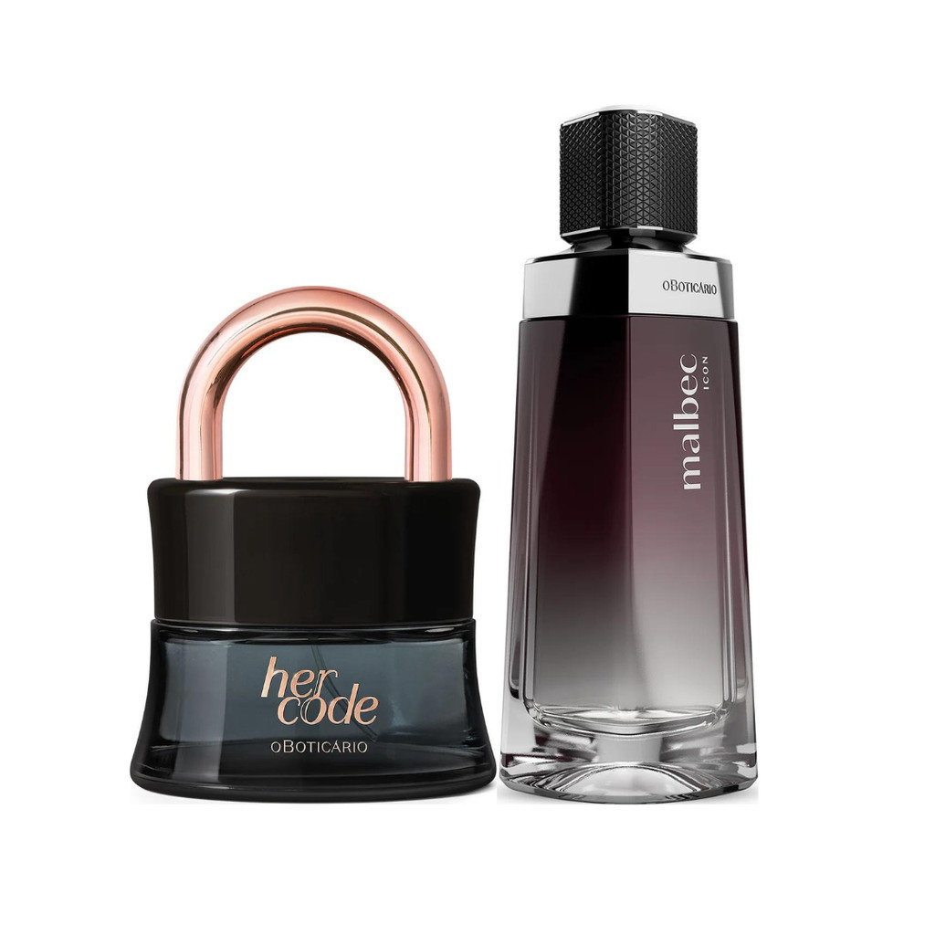 Kit Perfume Oboticário Malbec Icon Desodorante Colônia 100ml Her Code ...