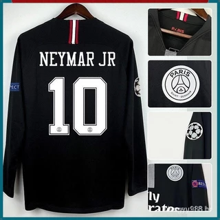 2018 NEYMAR JR NEYMAR Retro 18-19 Equipe Camisa de Manga Longa Personalização Camisa De Futebol [Frete Grátis ����