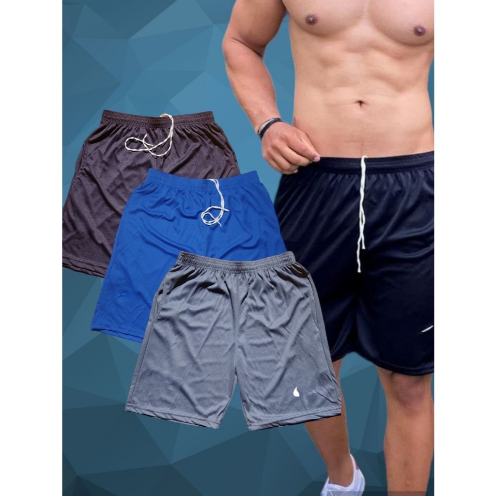 Kit 3 Shorts Masculino Treino Academia Atacado Promoção Com Bolso Malha Helanca