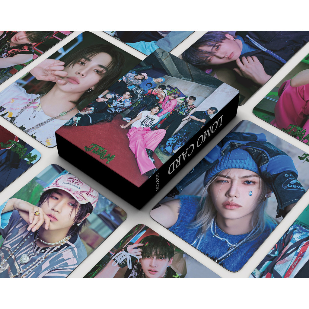 92PCS Stray Kids Photocards Lose My Breath - 60 Cartes SKZ + 32 Autocollants - Cadeau Fans K-Pop