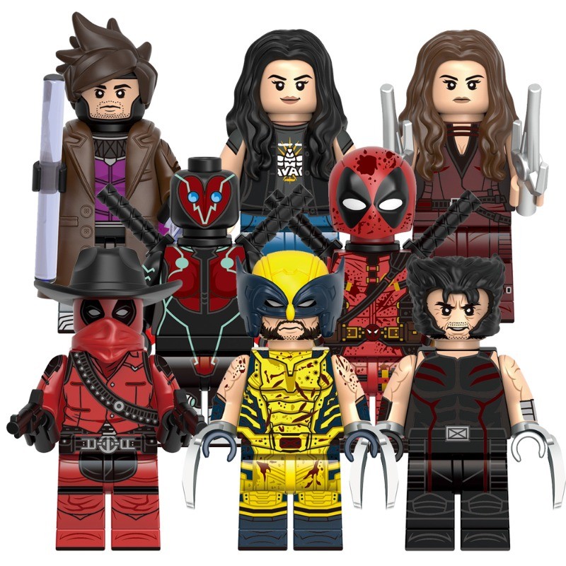 Gambit Apocalypse Wolverine Deadpool 2099 X-23 Elektra Cowboy Heroes Filme Mini Blocos De Construção Figura Brinquedos Infantis Presente