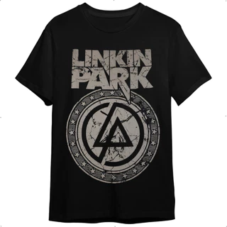 Camiseta Linkin Park Símbolo Banda De Rock Preta (Unissex) Adulto Infantil e Plus Size