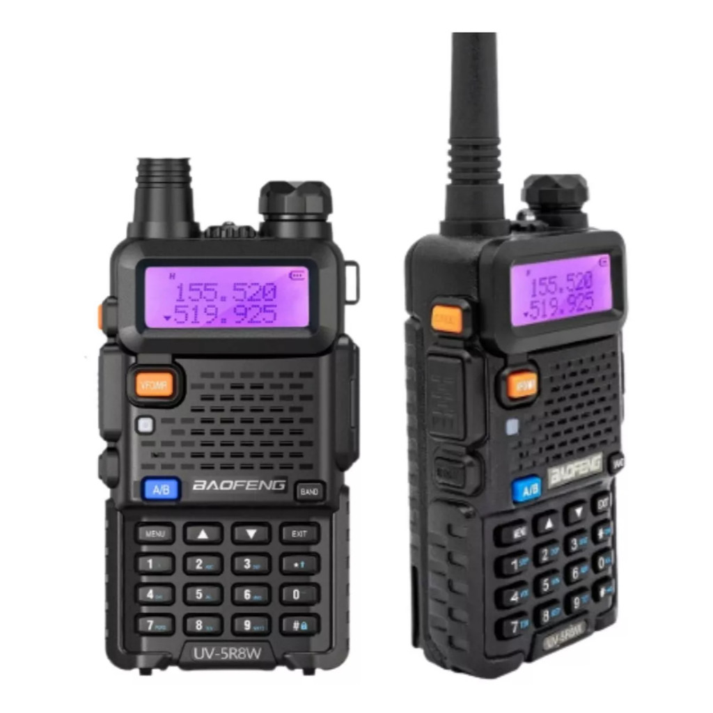 Rádio Vhf Uhf Fm Ptt Transceptor Uv-5r Portátil Dual Band