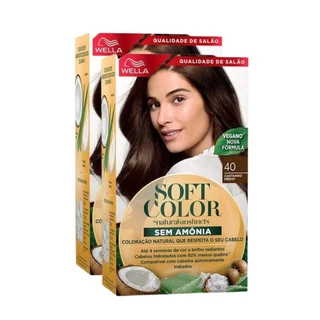 KIT DUO Soft Color Coloração Castanho Médio 40