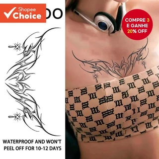 Tatuagem Temporária Semipermanente De Demônio Cardíaco-Perfeita Para Mulheres , À Prova D'água E Não Reflexiva