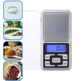 Mini Balança Digital de Bolso 0,01g a 500g – Alta Precisão Com LCD/ Portátil Para Cozinha/ Joias/Ervas e Pesagem Geral em Oferta na Shopee