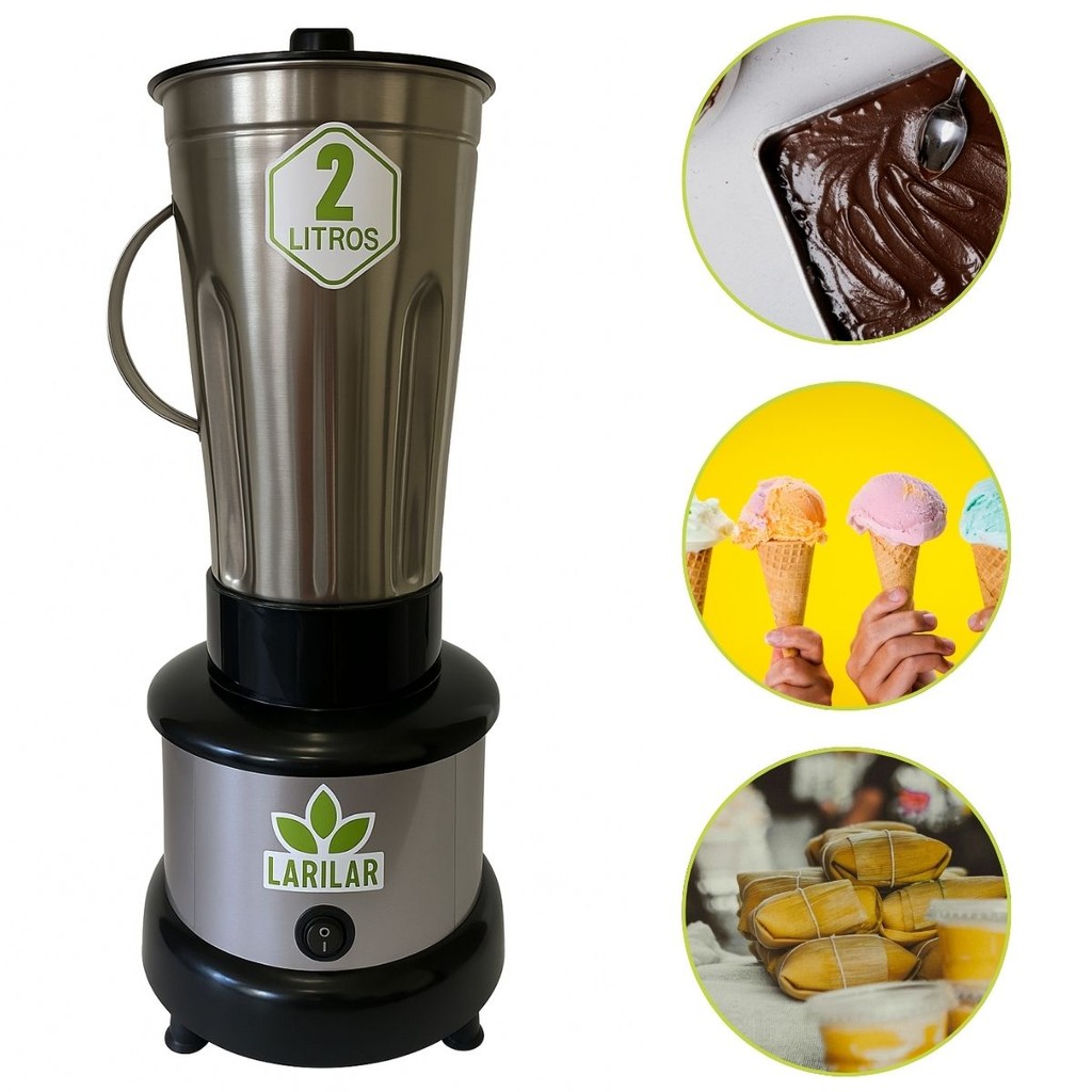 Liquidificador Industrial 2 Litros Baixa Rotação Massas Açai