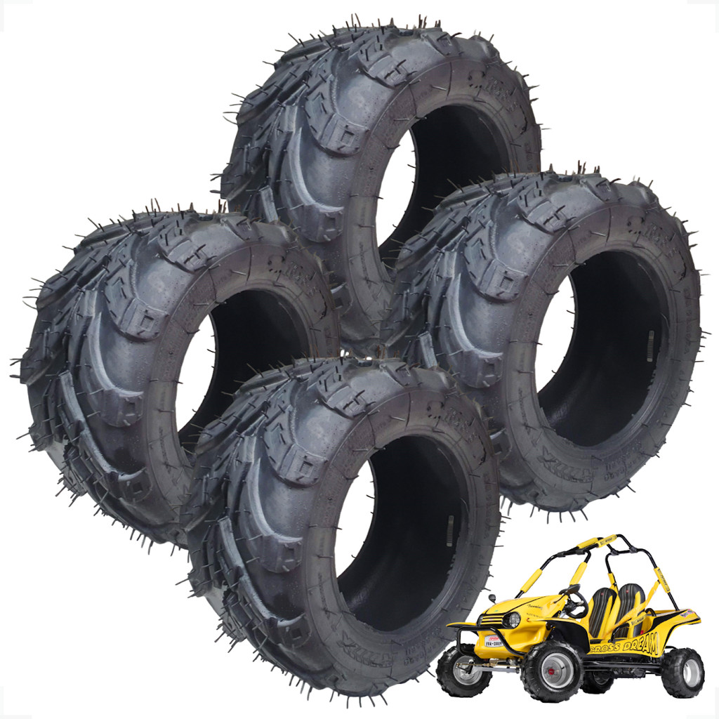 Lot De 2/4 Roues Pneus Jantes 16x8-7 Pour Go-kart, Quad, Tondeuse - Noir, Compatible Scooter électrique