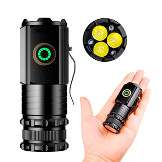 Mini Lanterna Recarregável T12 Led Luz Branca 5 Modos Adequado Para Uso Externo À Noite