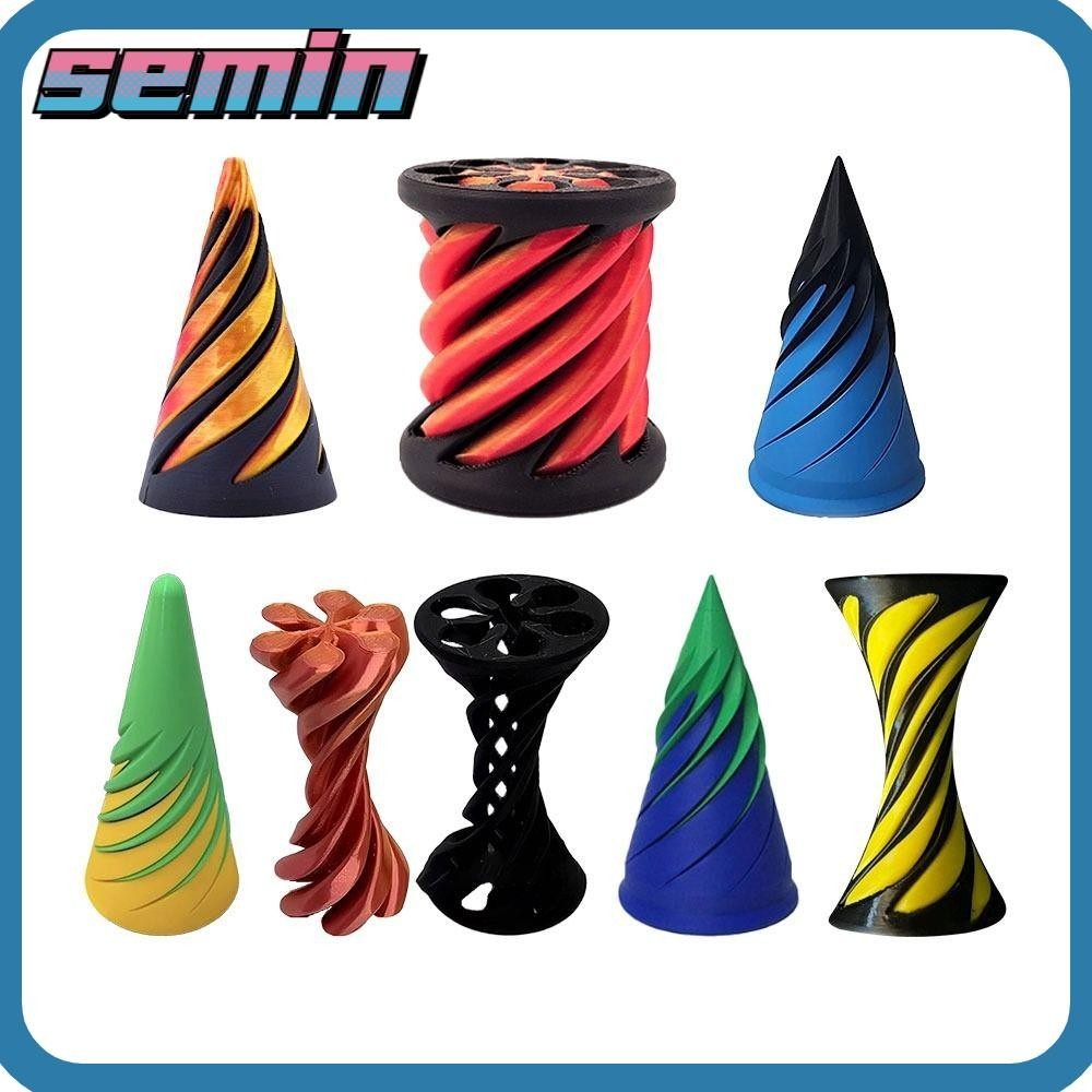 SEMIN Spiral Cone Fidget Toy , Ornamentos Decorativos Impossível Impresso Em Espiral Jogos Matemáticos Colecionáveis Vortex Ilusão De Rosca Engraçado Figurino Helix Para Crianças