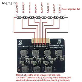 bograg BMS 2S-8S 1.2A Placa De Balanço Lifepo4 LTO Transferência De Energia Do Equalizador Ativo De Lítio 4S 8S br