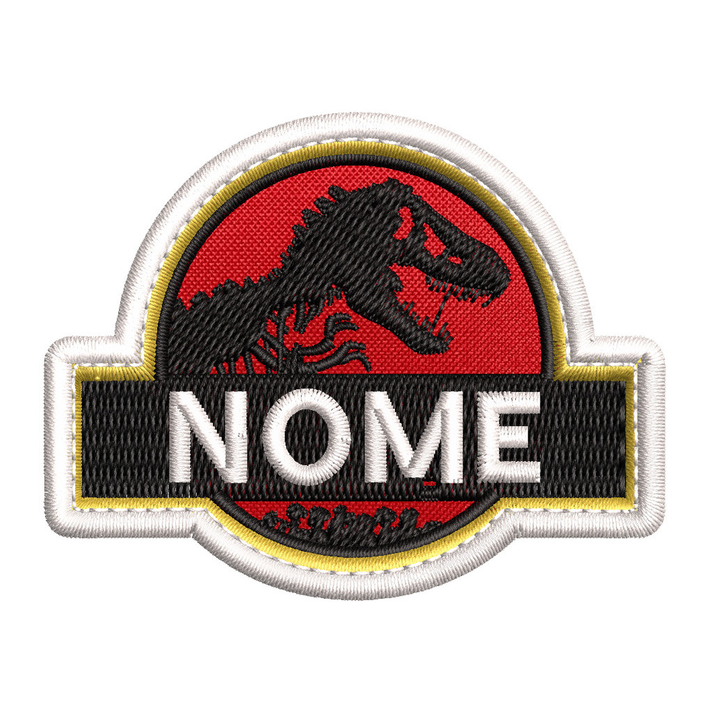 Adesivo Prespaziato Personalizzato Toppa Ricamata A Ferro Per Bambini - Tema Jurassic Park, Personalizzabile Con Nome, Perfetta Per Abiti E Zaini Toppa Personalizzata Bambino - Foto 2