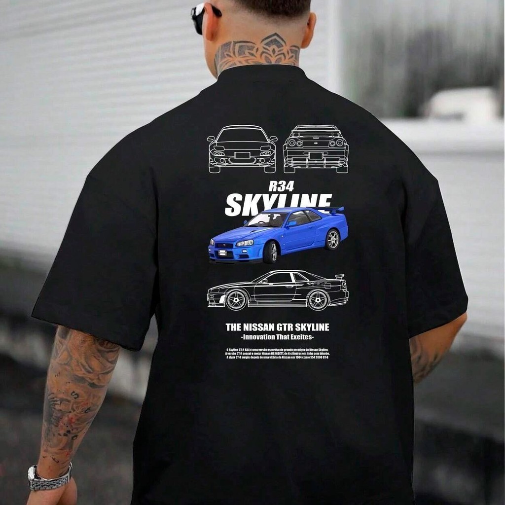 Camiseta Básica Carro Skyline R34 Paul Retro Velozes E Furiosos Brian Colecionador