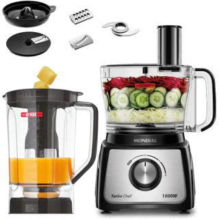 Multiprocessador Turbo Chef 7 em 1 Mondial MPN-01-BE 1000W 127V