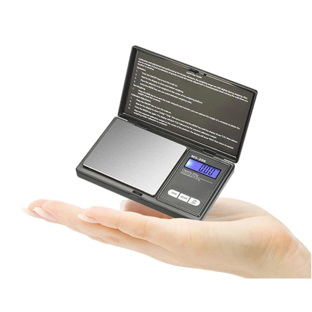 Jóias Mini Balança Eletrônica De Aço Inoxidável Digital De Bolso De Ouro Gramatura Portátil