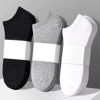 3 Pares/5 Meias Planas Escolares Unissexo Pura Pé Tornozelo