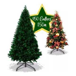 Árvore De Natal Grande 1.50m 450 Galhos Pinheiro cheio C/nf