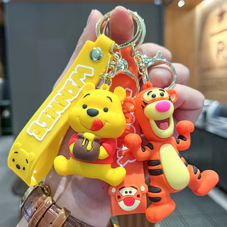 Desenho animado Winnie the Pooh Tigger Tigger Chaveiro Tridimensional Doll Car Key Ring Pendant Gift