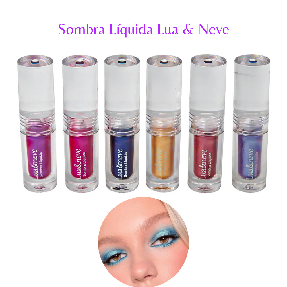 Sombra Liquida 6 Cores (Tampa Transparente) - Lua e Neve