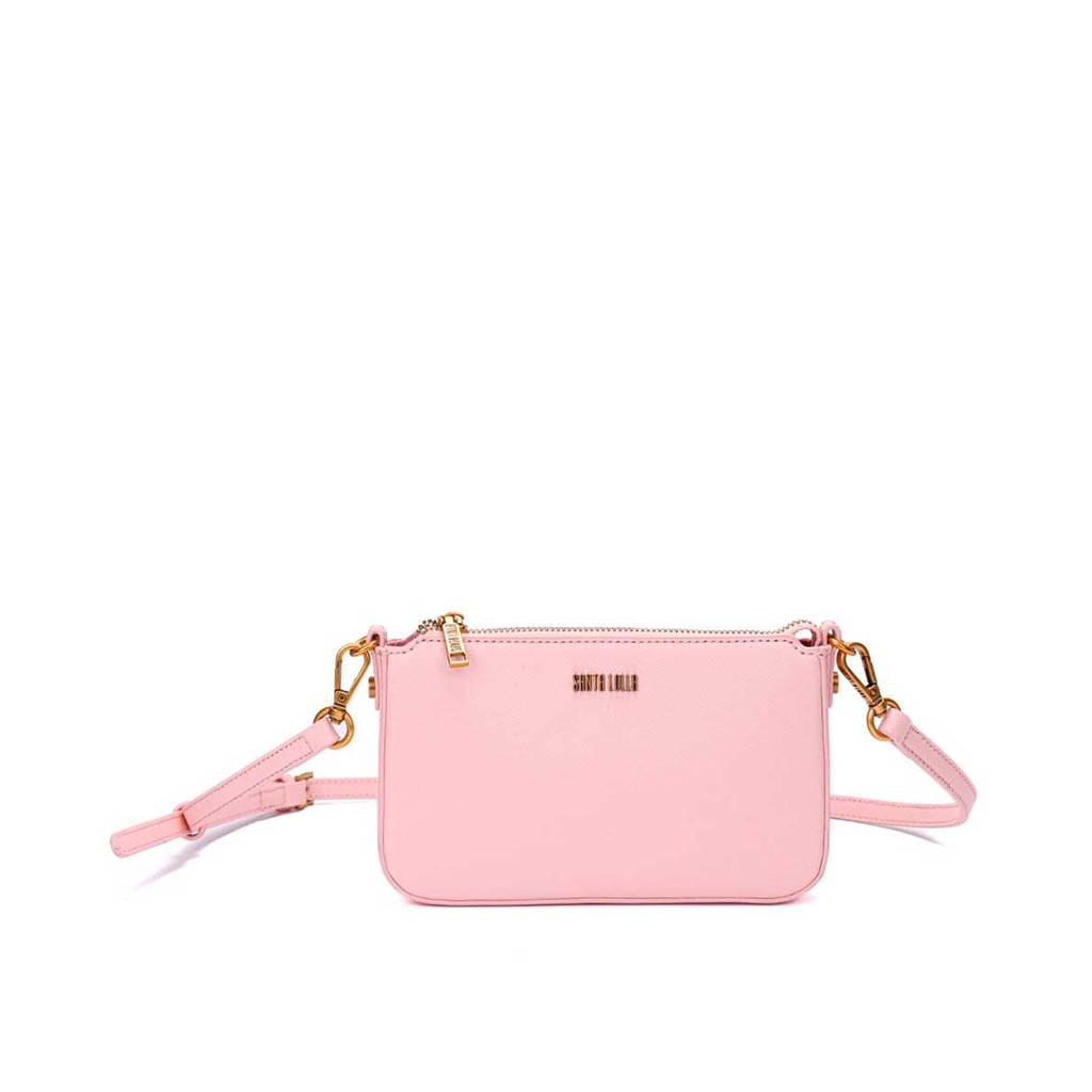 Bolsa Santa Lolla Pequena Risco Rosa Claro Alça Transversal | Shopee Brasil