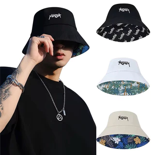 Chapéu De Pescador Fashion Fisherman's Double Side Men Hawaii Street Wear Hiphop Bucket Hat Casual Sun Protect Hats Para Mulheres