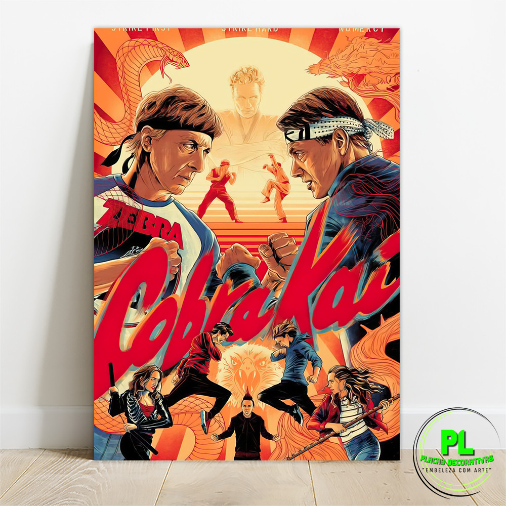 Placas Decorativas Quadros Cobra Kai - Karate Kid 01 a 15- Series