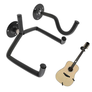 Acoustic Guitar Wall Mount, gancho horizontal, apoio do pescoço, suporte do parafuso, guitarra peças e acessórios