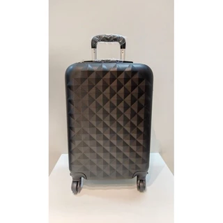 Mala de Viagem Pequena Preta, 10kg para bordo de avião, em fibra abs . 55x20x34 roas 360 graus