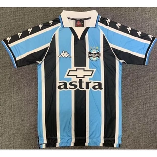 20000 Homens Gremio Retro Jersey Azul Camisa de Futebol #10